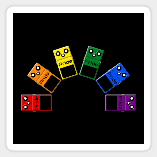 Gay Pride Rainbow Flag - Guitar Effects Pedals Sticker